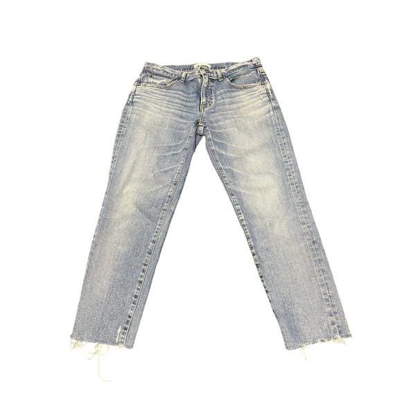 MOUSSY VINTAGE HOWA Japan made Comfort Light blue Distressed Jeans size 28 - Picture 1 of 10